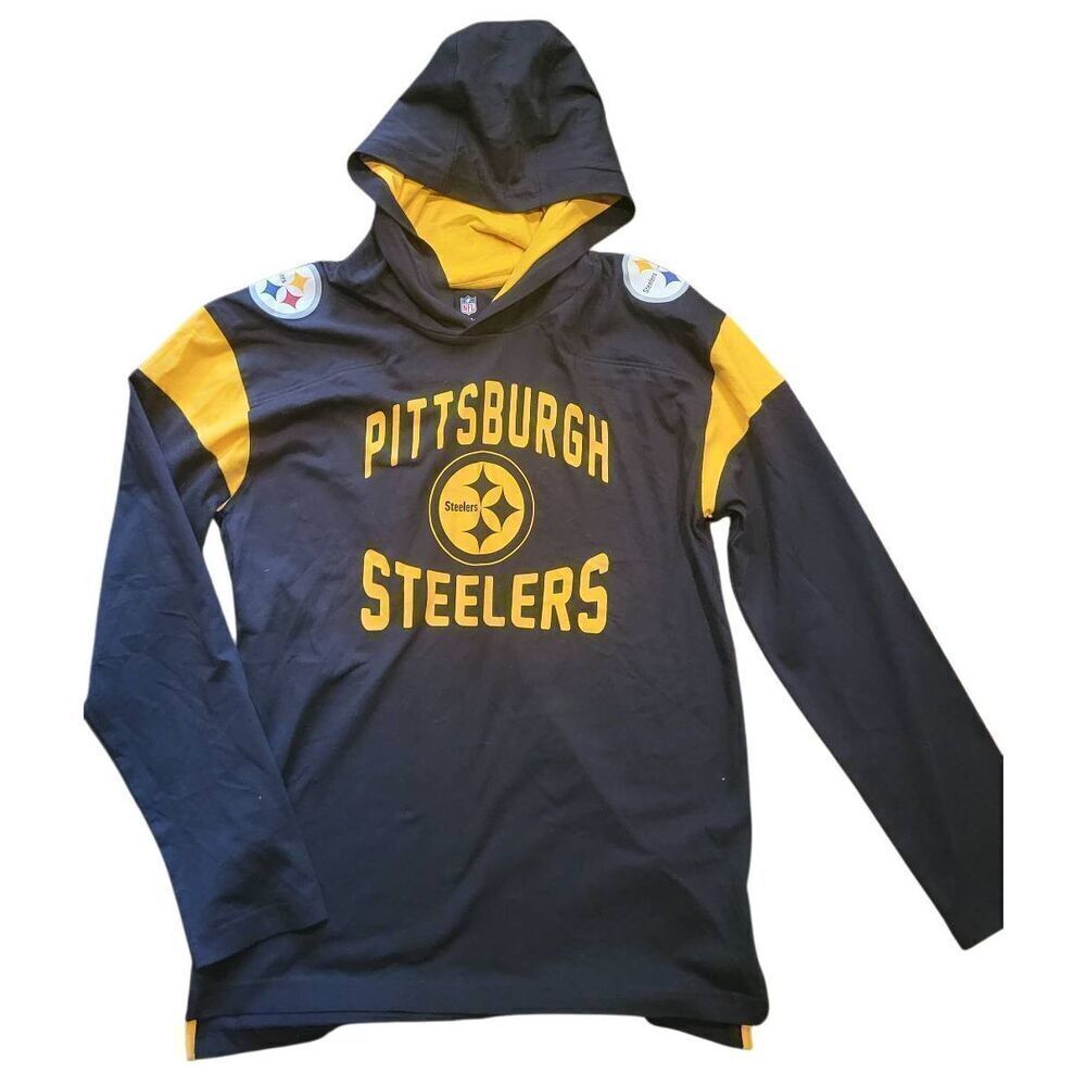 NWT NFL Sweatshirt Women's Small Black Pittsburgh Steelers Football Cotton